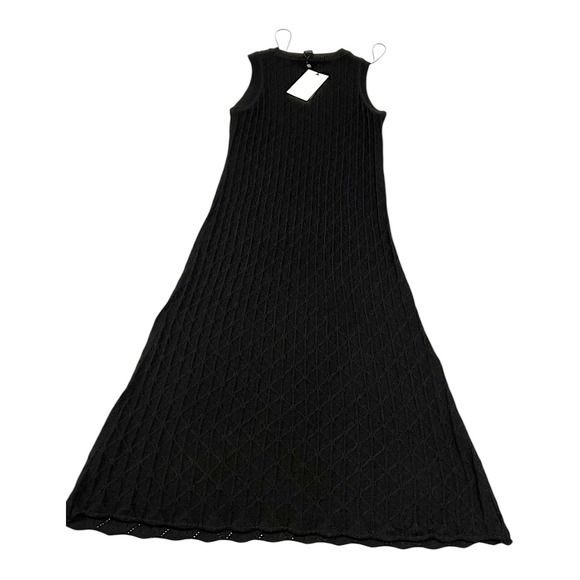 NWT Alison Sheri Black Knit Sleeveless Maxi Sweater Dress Womens Medium - Picture 6 of 13